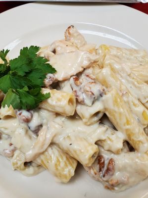 Rigatoni, Grilled Chicken, Toasted Walnuts & Sage Gorgonzola Cream Sauce - DELIVERY