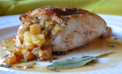 Brie Stuffed Chicken Breasts - Christmas