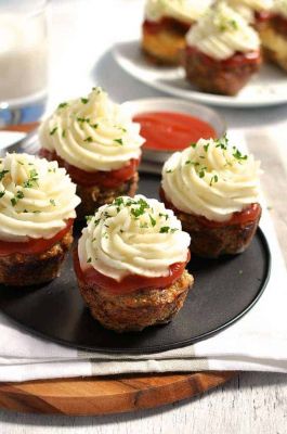 Meatloaf & Mashed Potato Cupcakes, Mini