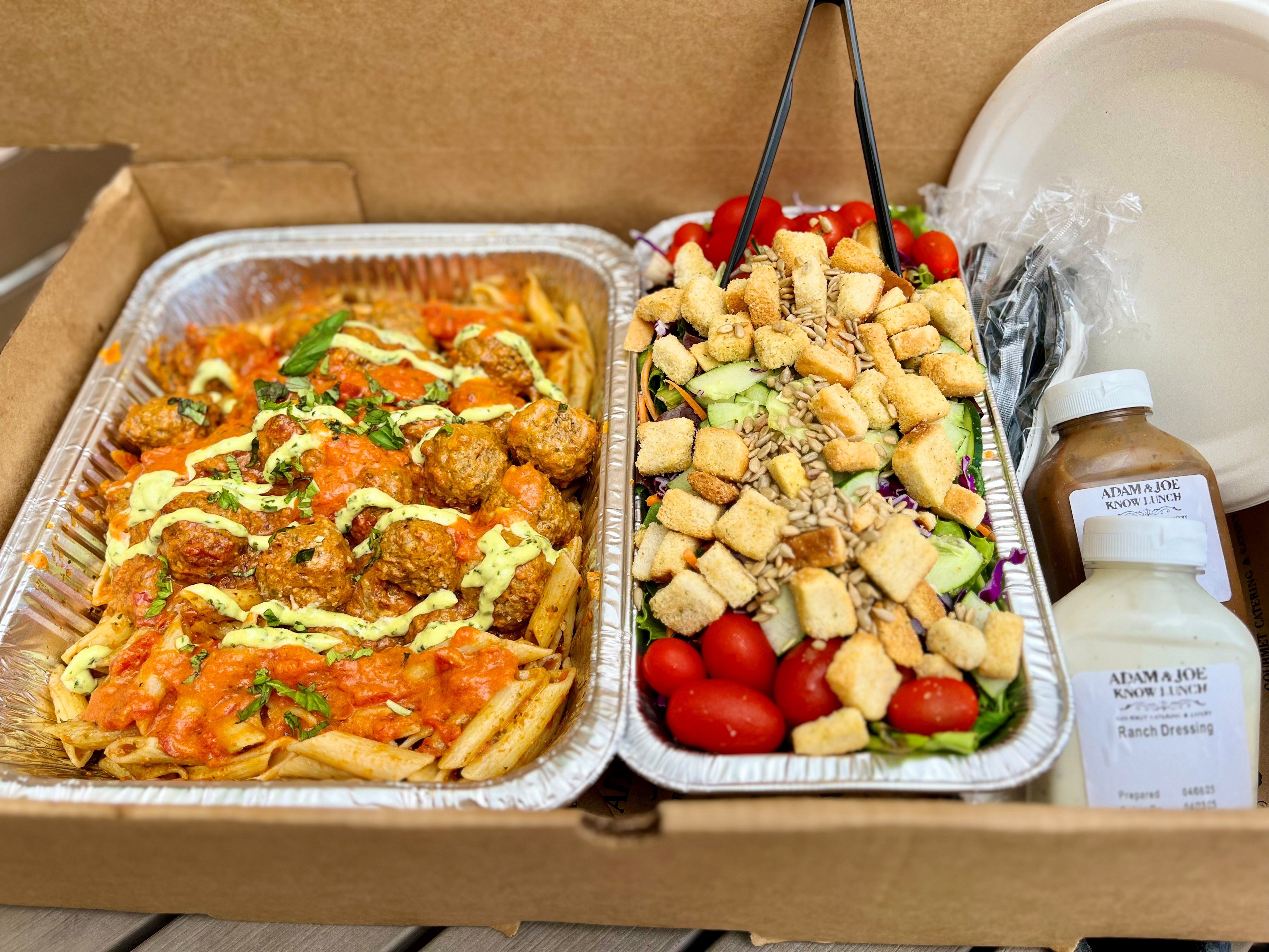 Pesto Meatball Mini Drop Box