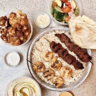 Filet Mignon and Shrimp Kabob Dinner