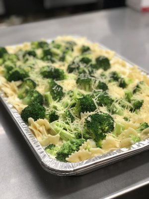 Large Bowtie Broccoli Alfredo