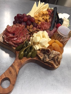 Small Charcuterie Board with Bread Basket