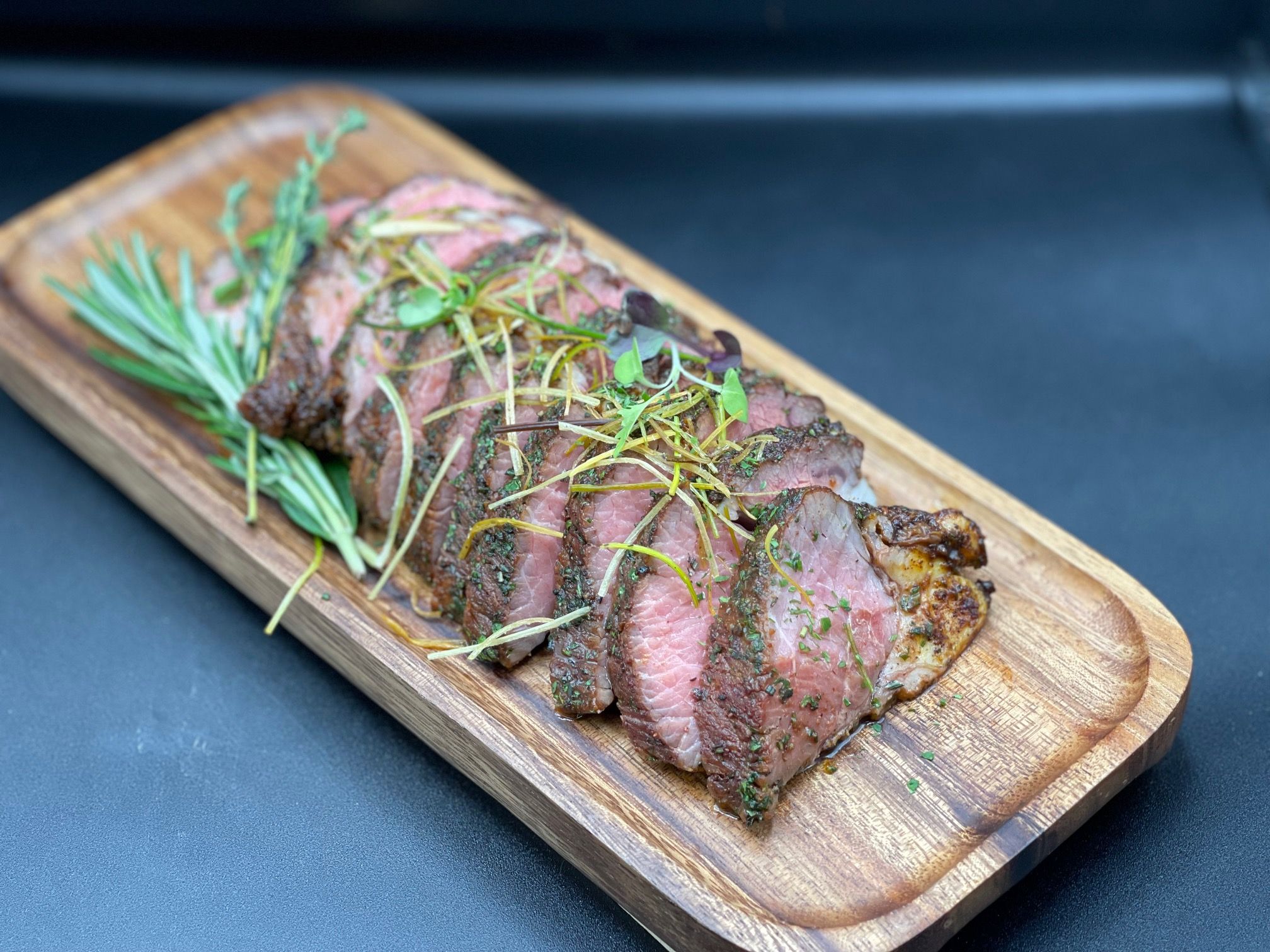 Grilled London Broil with Herbs