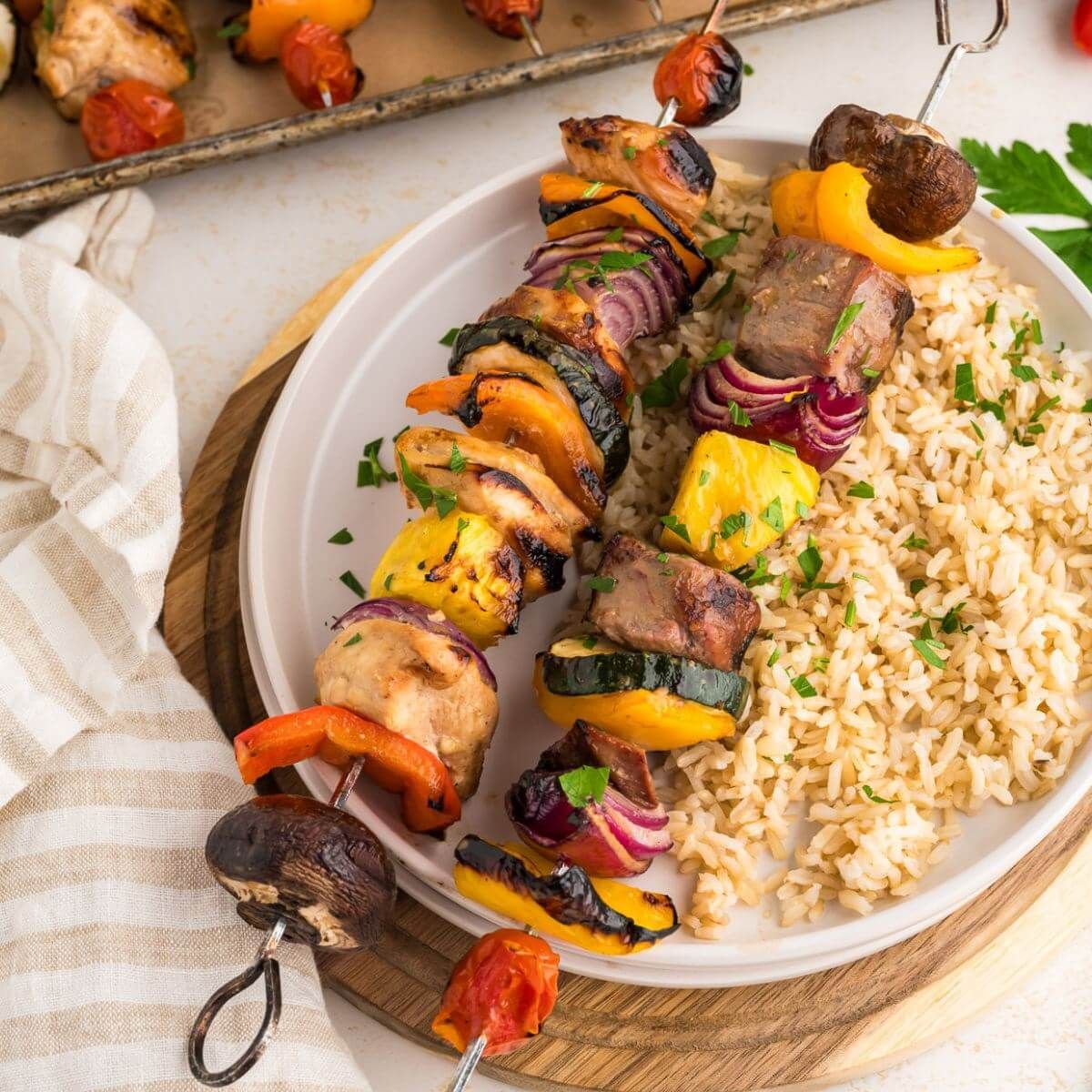 Grilled Kabobs - Combo Chicken & Beef