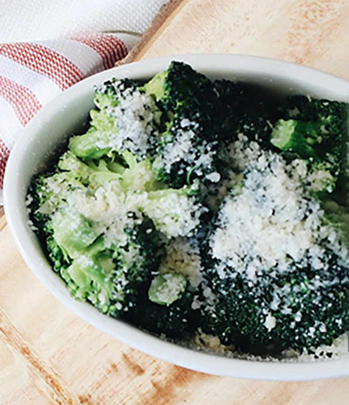 Broccoli with Roasted Garlic Butter (1/2 Pint)
