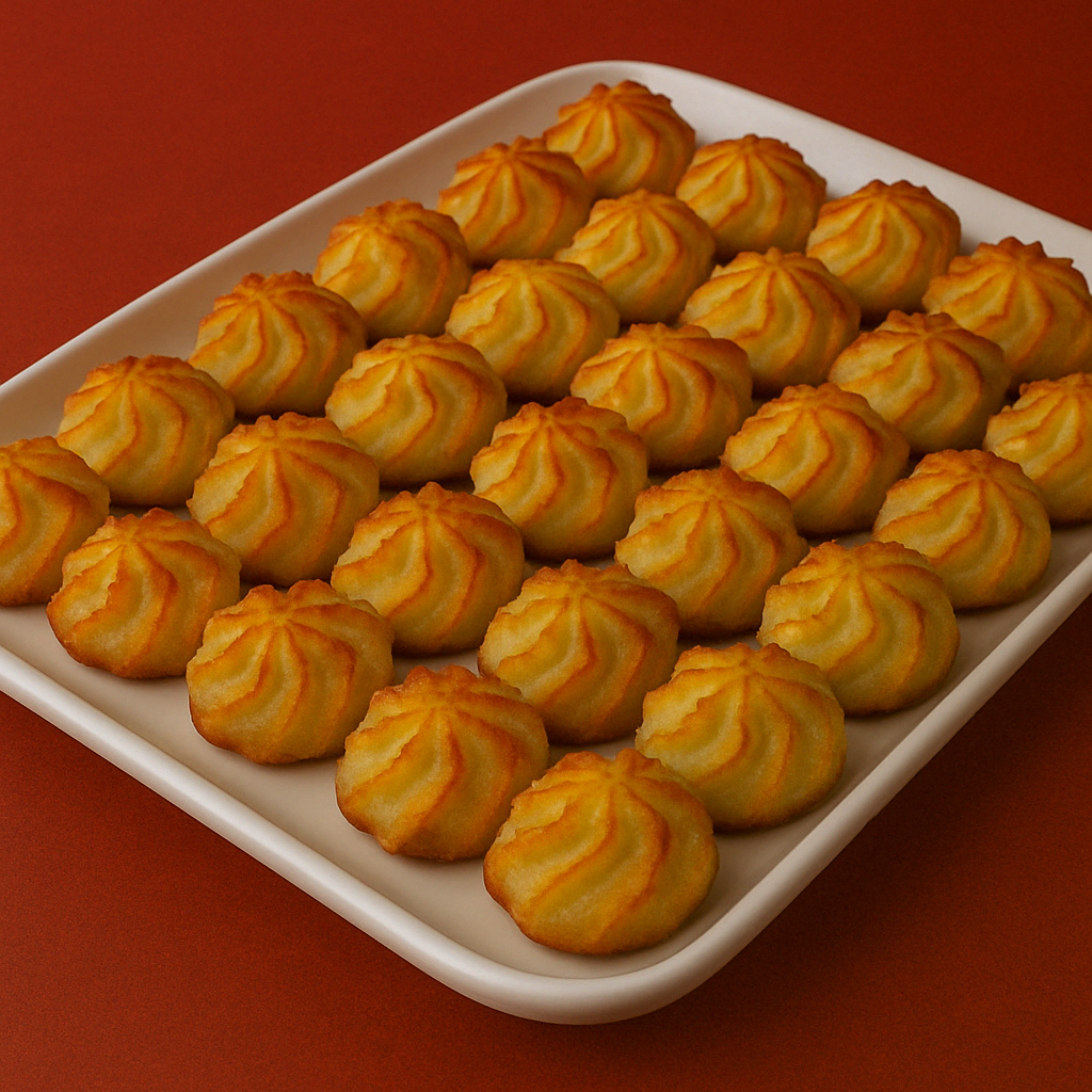 MINI TWICE BAKED POTATO (MINI POTATOES FILLED w/ BACON, CHEDDAR CHEESE, & CHIVES)