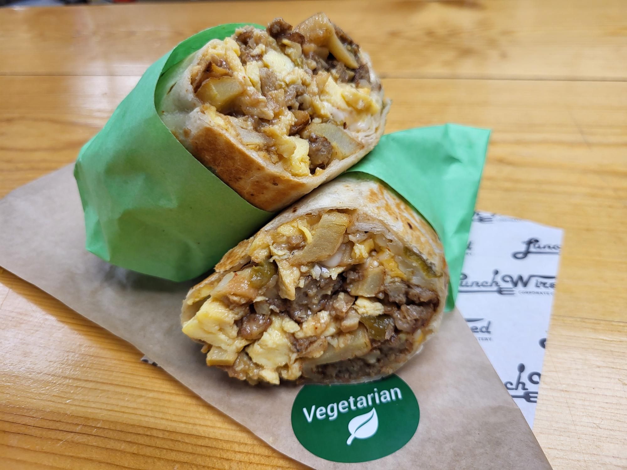 GNG Veggie Sausage Breakfast Burrito