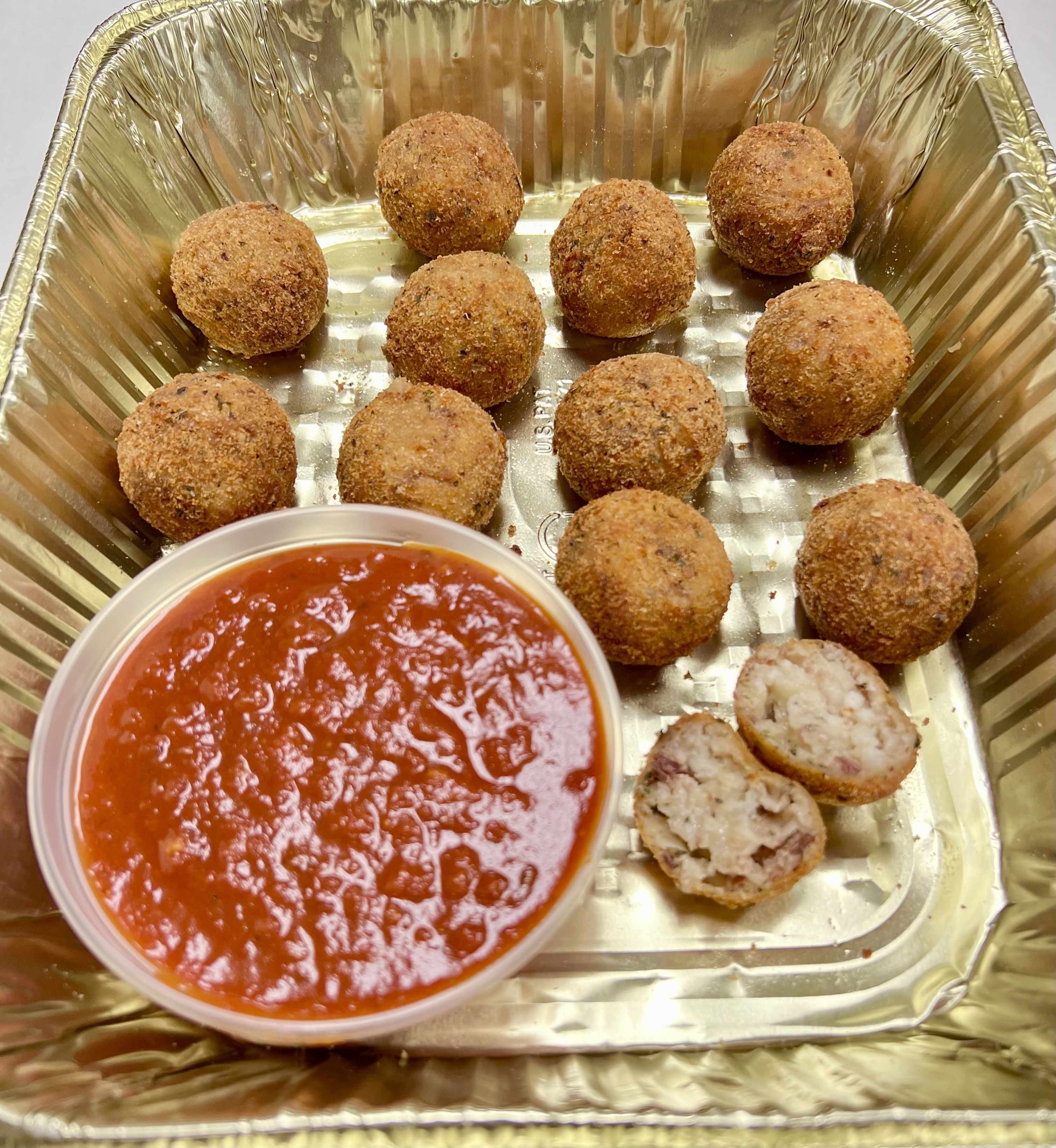 Mini Prosciutto Arancini (Rice Balls)