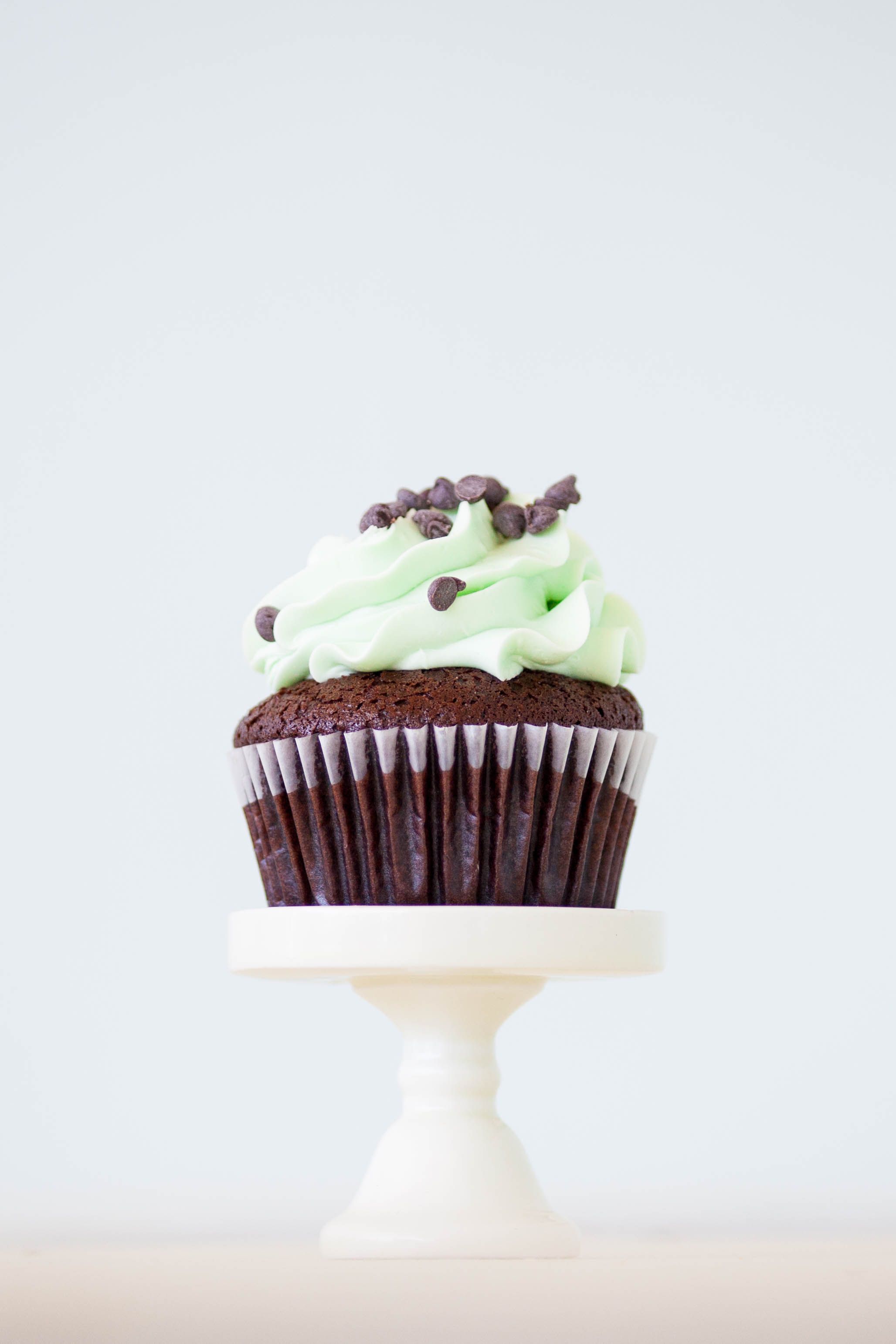 Mint Chocolate Chip Cupcake
