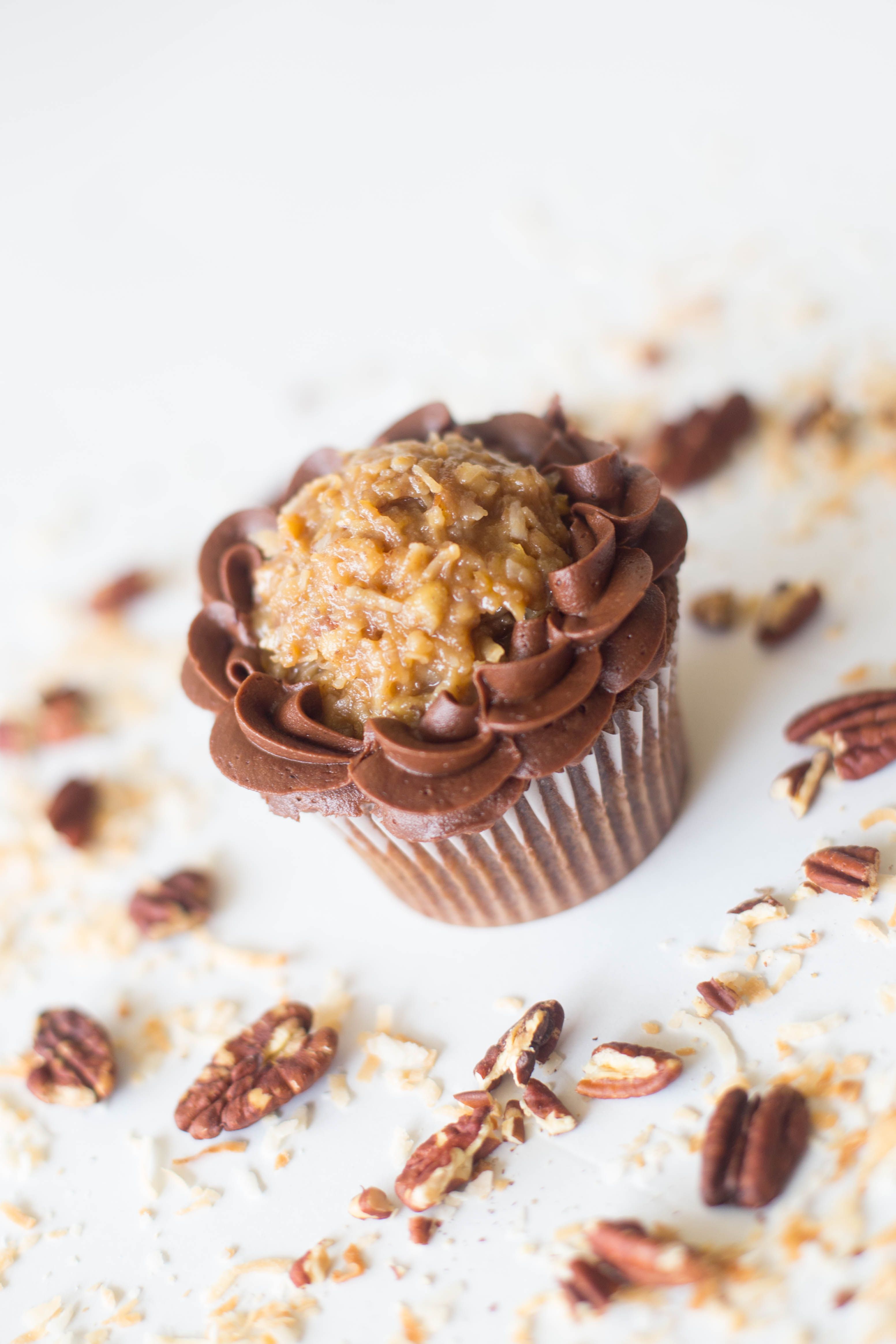 German Chocolate Cupcake