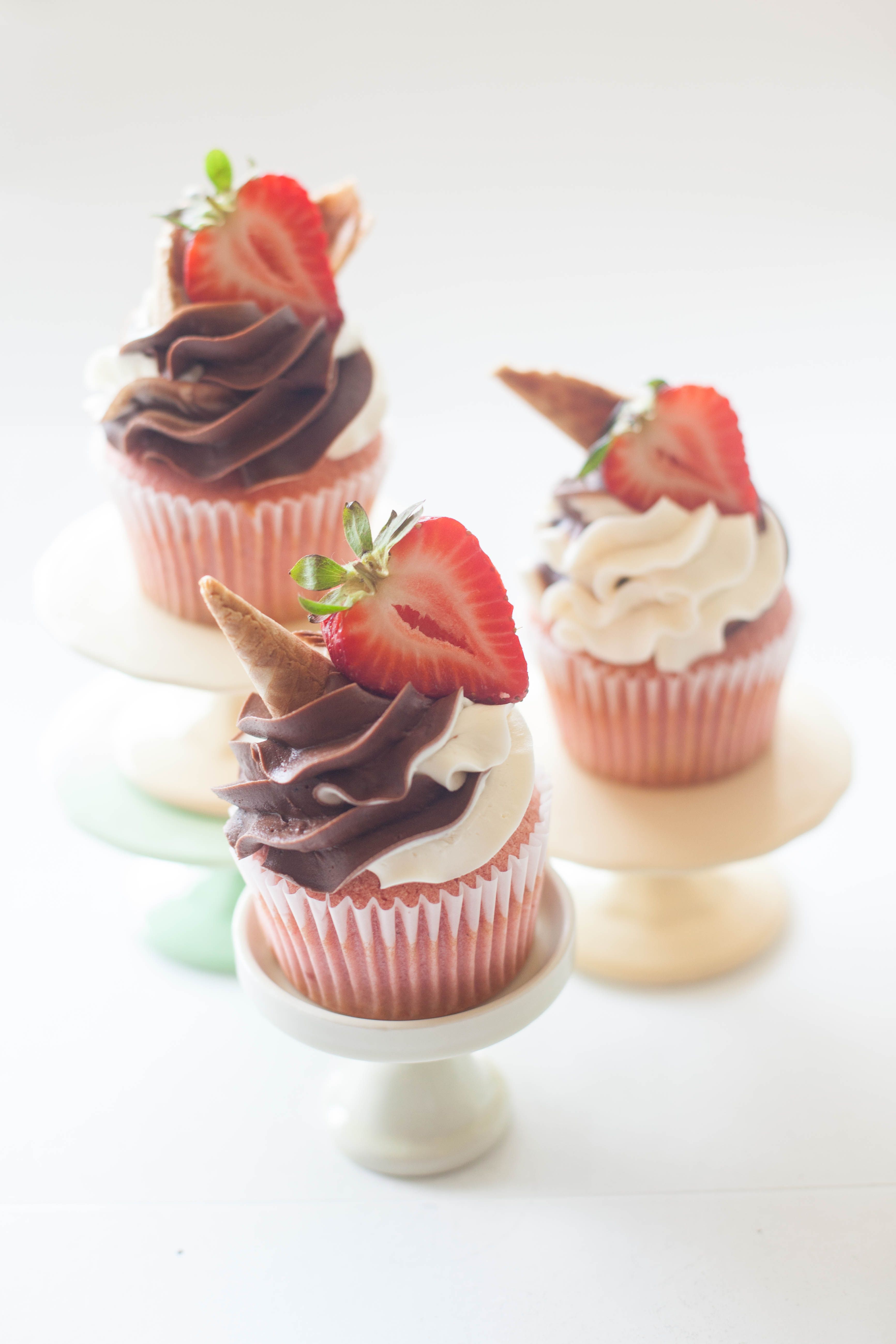 Neapolitan Cupcake