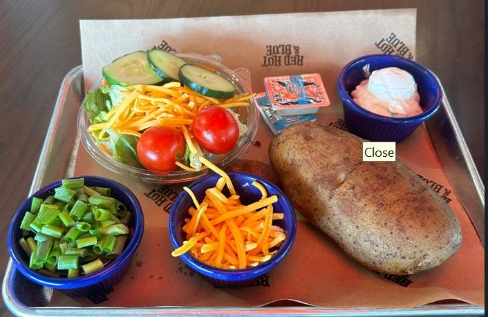 Big Ol' Smoked Idaho Potato & Side Salad