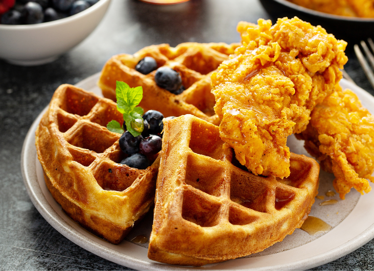 Chicken and Waffle Breakfast