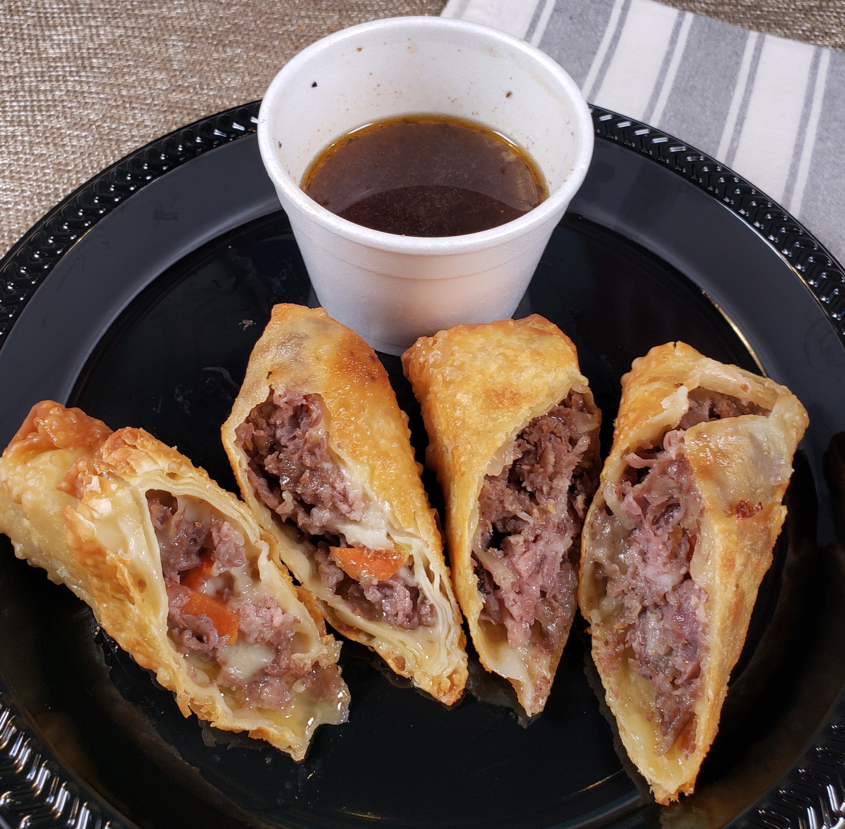 Italian Beef Rolls - Au jus Gravy - Half Pan