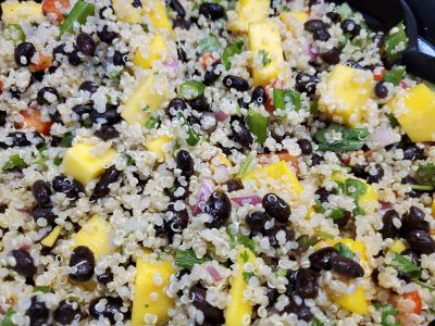 Individual Mango Black Bean Quinoa Salad